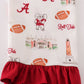 Maroon roll tide football girl set