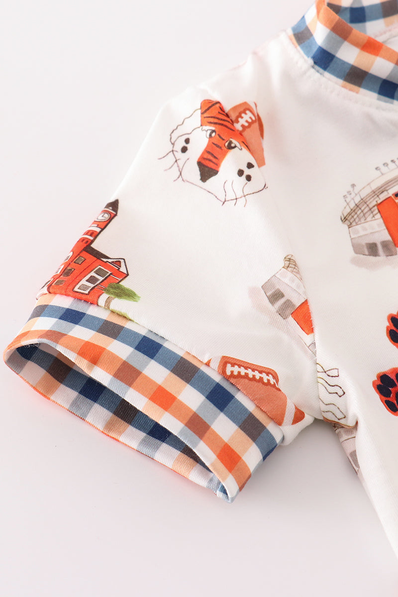 Auburn football tiger boy romper