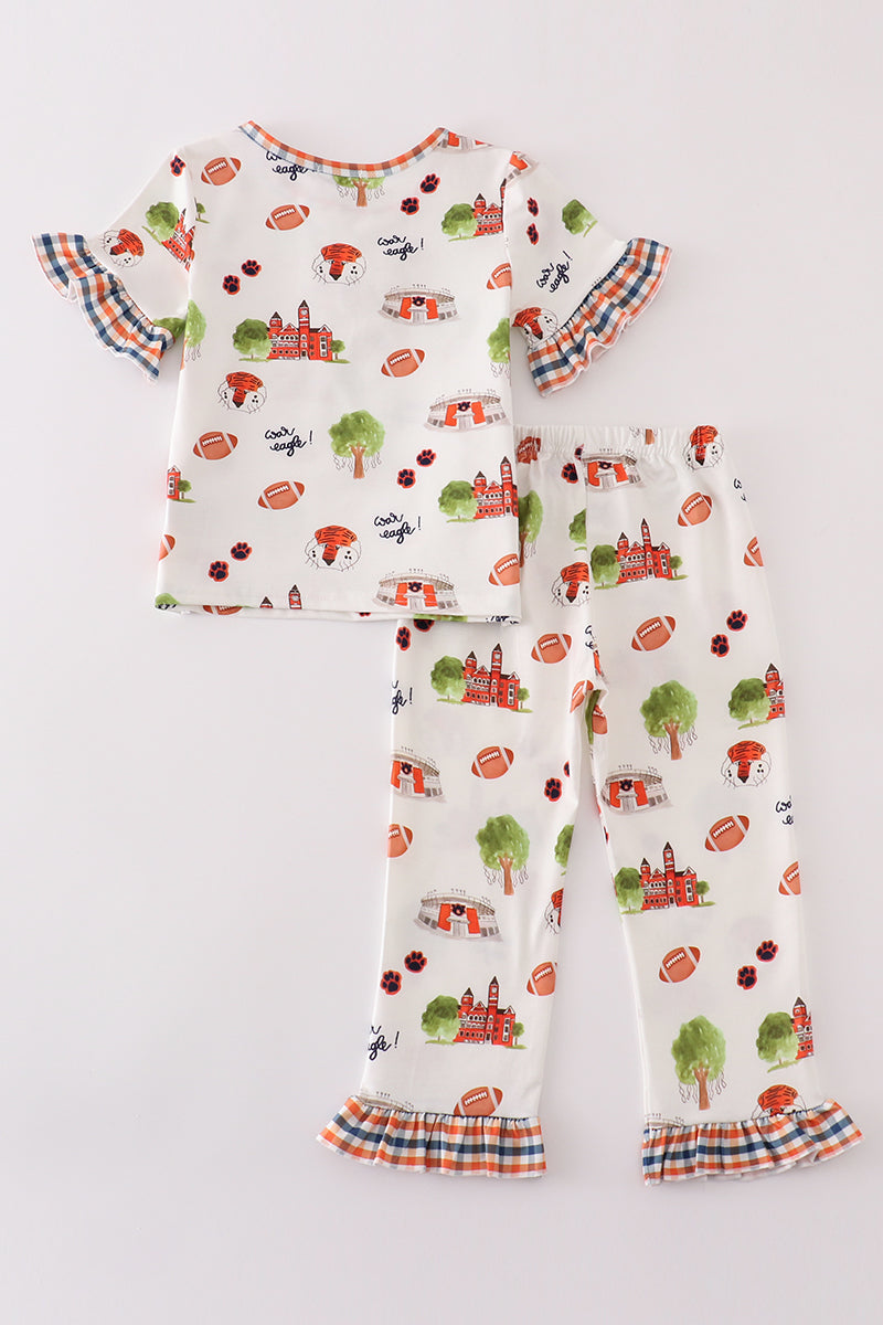 Auburn football tiger girl pajamas set