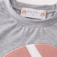 Grey football applique boy top