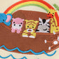 Yellow noah's ark applique boy set