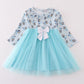 Blue character print tutu dress