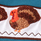 Brown plaid turkey french knot boy set