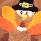 Brown turkey french knot boy set