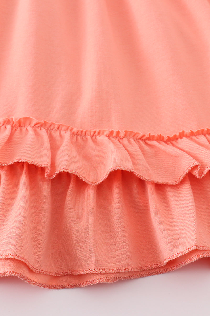 Pink ruffle girl dress