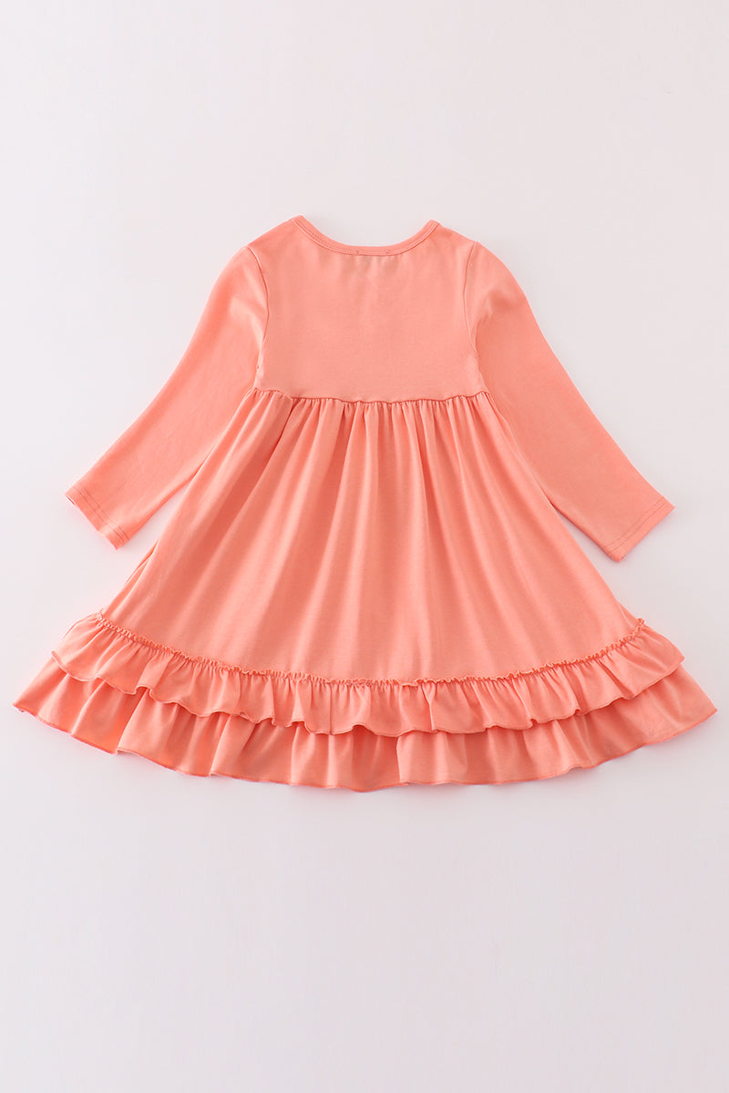 Pink ruffle girl dress