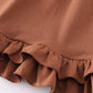 Chocolate ruffle girl dress