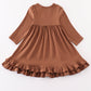 Chocolate ruffle girl dress