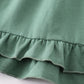 Green ruffle girl dress