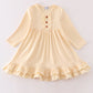 Cream ruffle girl dress