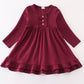 Purple ruffle girl dress