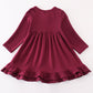 Purple ruffle girl dress