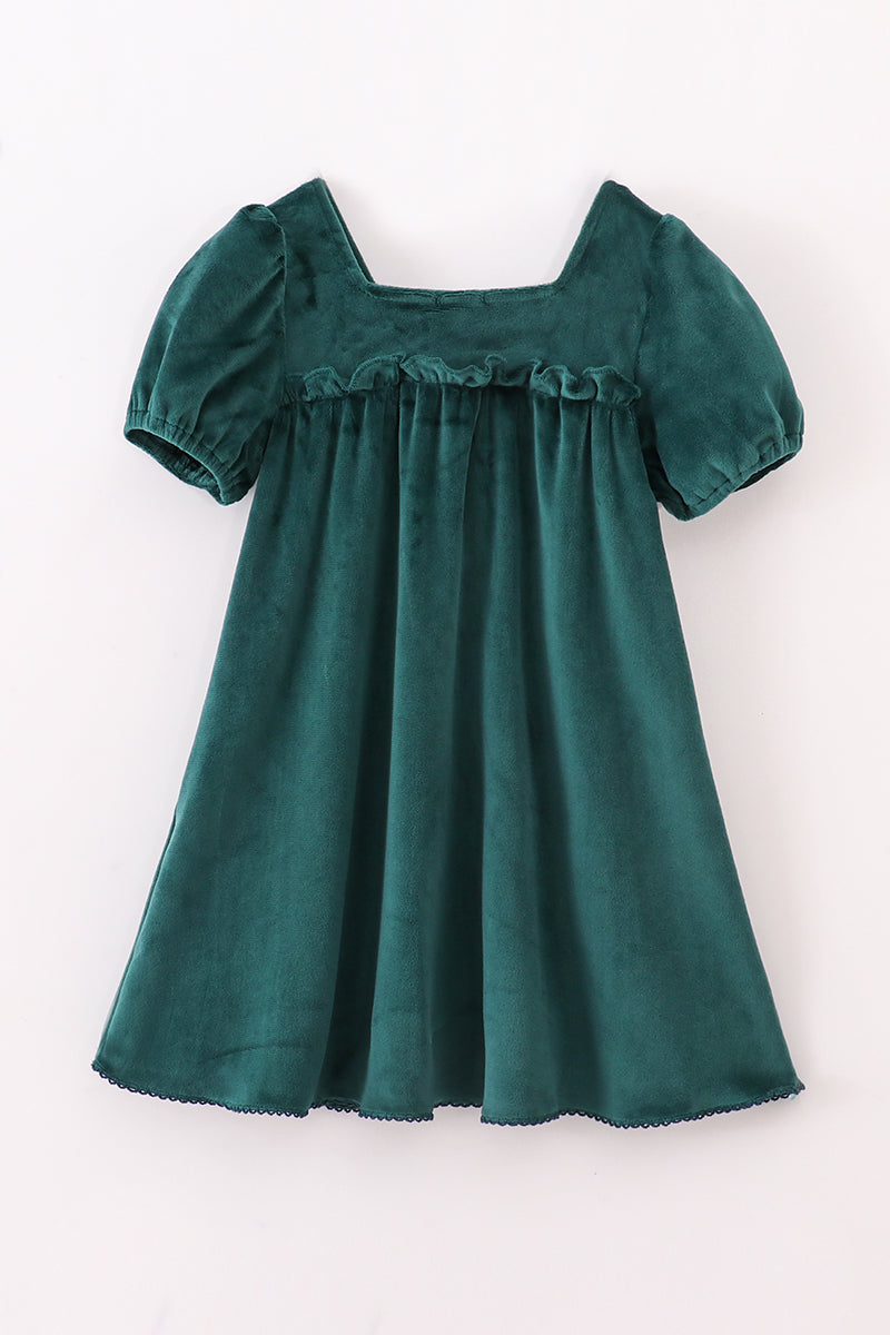 Forest velvet mom&me dress