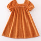 Caramel velvet mom&me dress