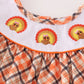 Orange turkey embroidery girl set