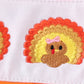 Orange turkey embroidery girl romper