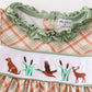 Green hunting duck embroidery girl set