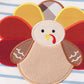 Thanksgiving turkey fleece applique boy set