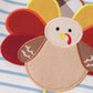 Thanksgiving turkey fleece applique girl set