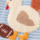 Blue stripe thanksgiving turkey french knot boy set