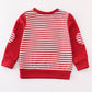 Maroon stripe thanksgiving turkey french knot boy top