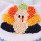 Blue thanksgiving turkey french knot dress