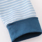 Blue stripe turkey french knot boy top