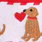 Red valentine puppy embroidery boy bloomer set