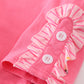 Pink stripe barbie print girl ruffle set