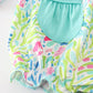 Green floral ruffle girl bubble