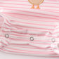 Pink stripe turkey applique 2pc girl bubble set