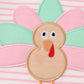 Pink stripe turkey applique girl dress