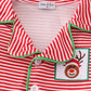 Red stripe christmas reindeer embroidery boy pajamas set