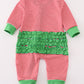 Red stripe christmas tree ruffle girl romper