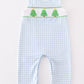 Blue christmas tree french knot smocked boy jonjon