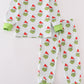 Green stripe christmas grinch unisex pajamas set