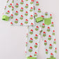 Green stripe christmas grinch unisex pajamas set