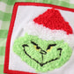 Green christmas grinch french knot ruffle pajamas set