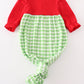 Red christmas grinch french knot baby gown