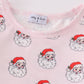 Pink christmas santa claus print girl pajamas set