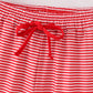 Red stripe christmas santa claus embroidery women pajamas pants