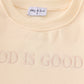 Cream god is good embroidery mom&me fleece sweatshirt