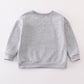 Gray MAMA&MINI applique fleece mom&me sweatshirt