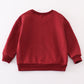 Maroon MAMA&MINI applique fleece mom&me sweatshirt