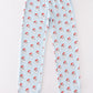 Blue christmas santa claus dad pajamas pants