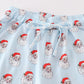 Blue christmas santa claus dad pajamas pants