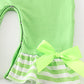 Green grinch embroidery girl romper