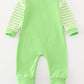 Green grinch embroidery boy romper