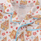 Christmas gingerbread house print boy pajamas set