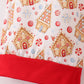 Christmas gingerbread house print women pajamas pants